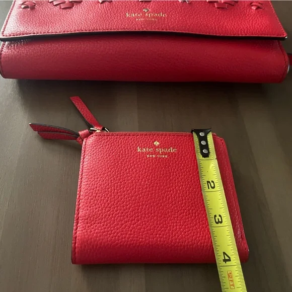 Kate Spade Flynn Street Valencia Prickly Pear Leather bag & wallet - Picture 11 of 14